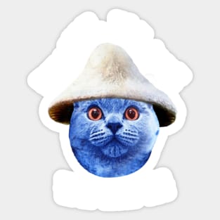 Mushroom Cat Smurf, We Live We Love We Lie, The Smurf Cat Meme, Tiktok Smurf  Meme, We Live We Love We Lie Sticker